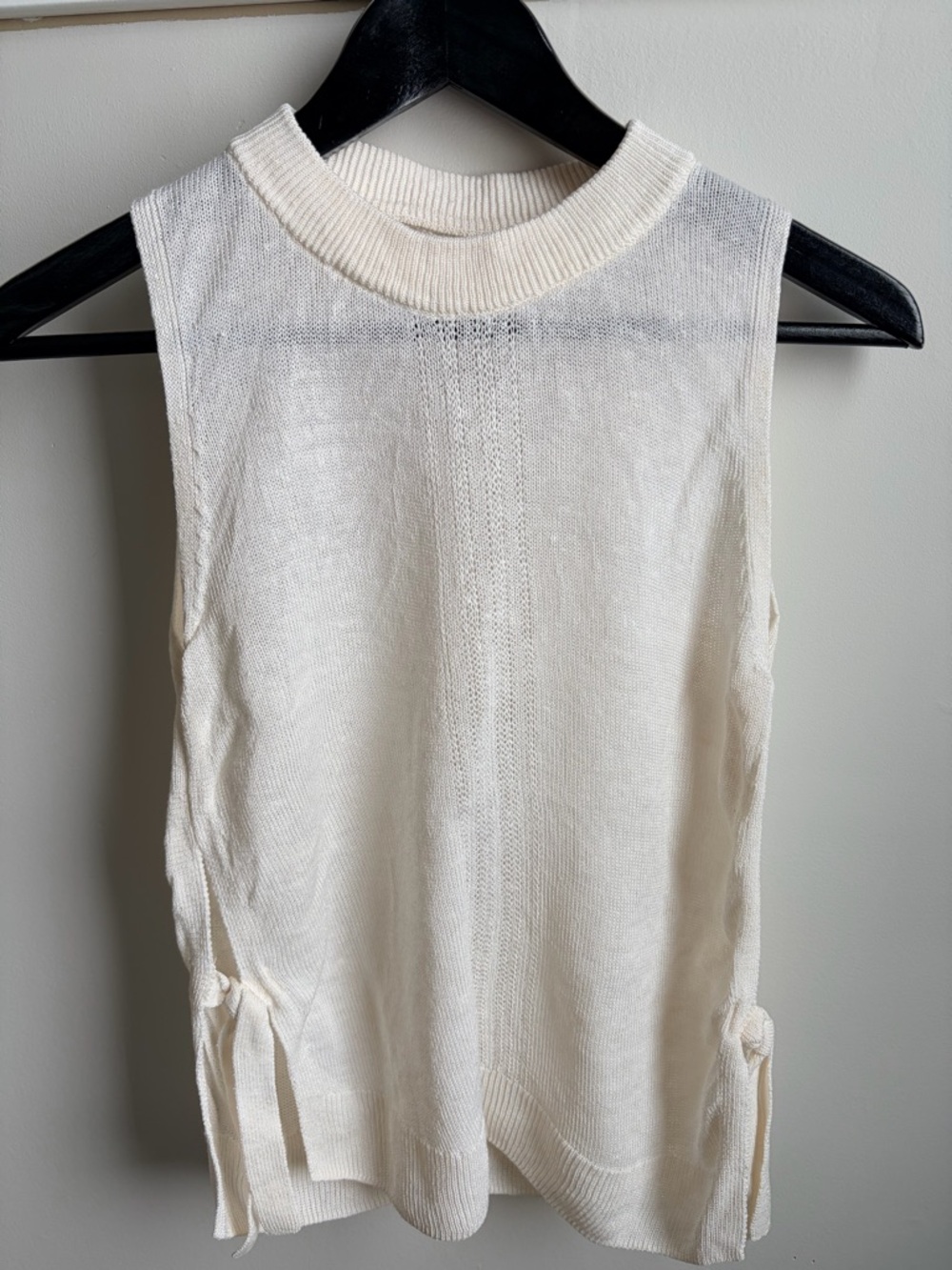 Lucky Brand Sleeveless Knit Tank with Side Tie Detail